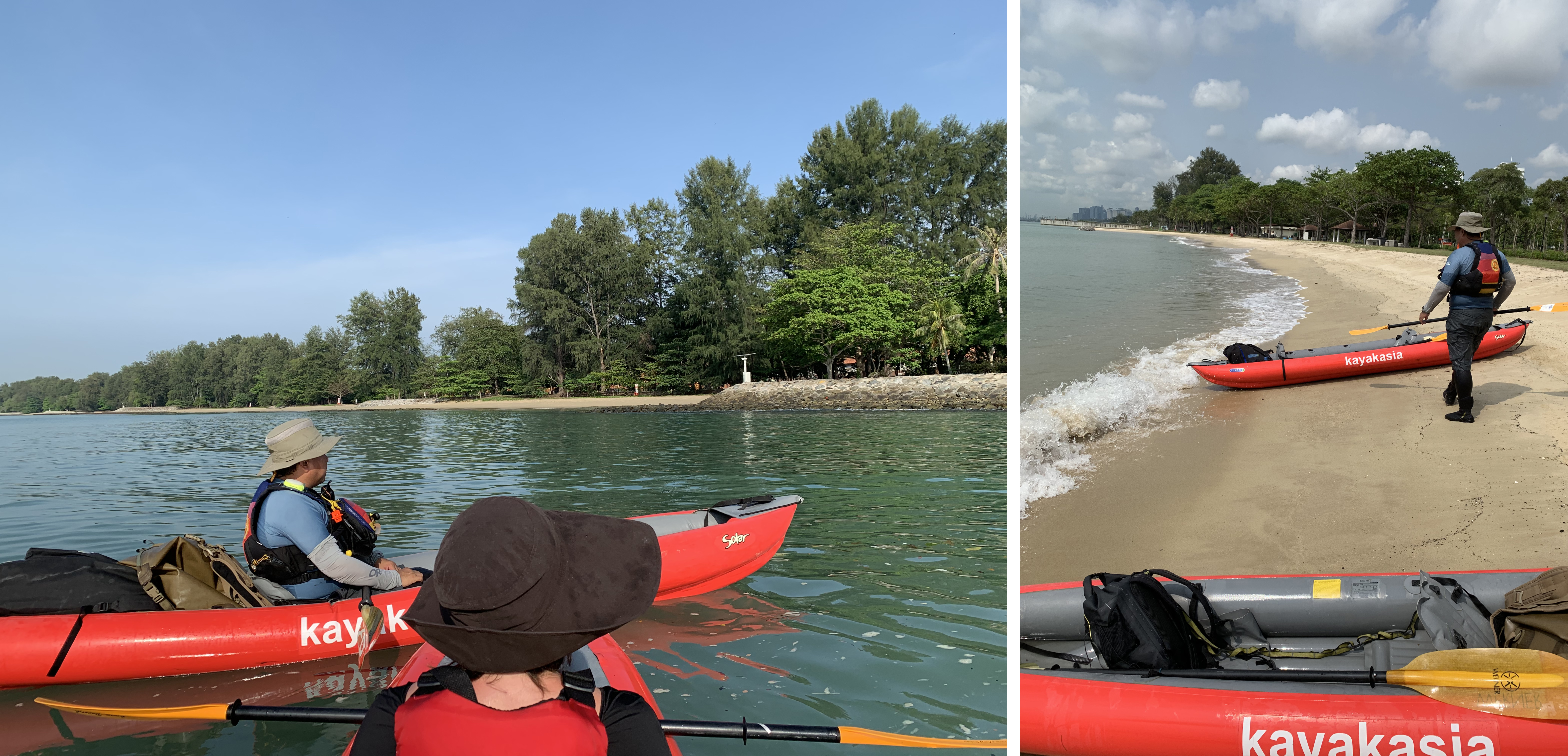 Img 1; Kayaking along the Singapore coast—observing the coast from a different angle.