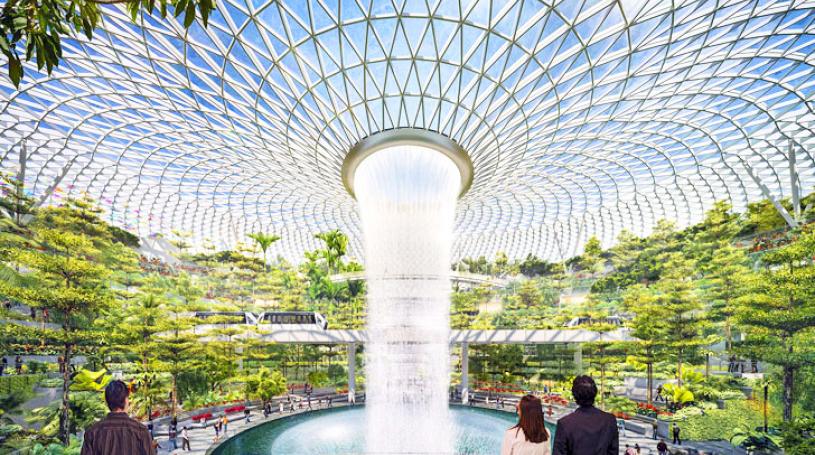 Jewel Changi Airport, Singapore. Images Courtesy of Safdie Architects.